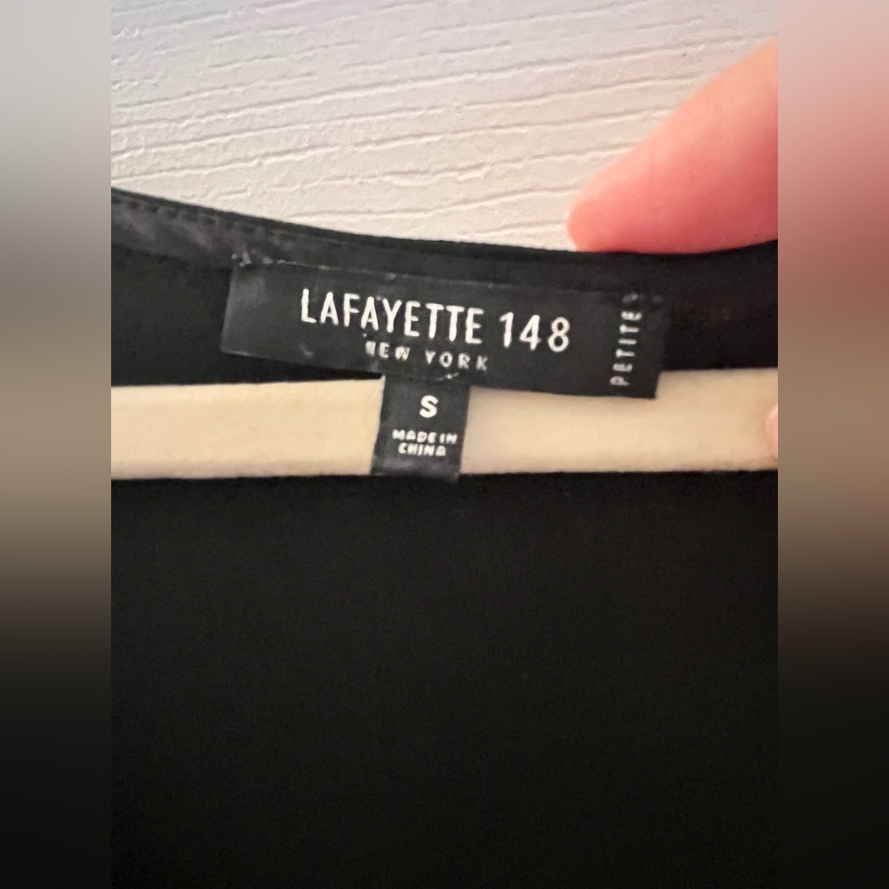 Lafayette 148 New York Black Silk Tank Top - Picture 3 of 3